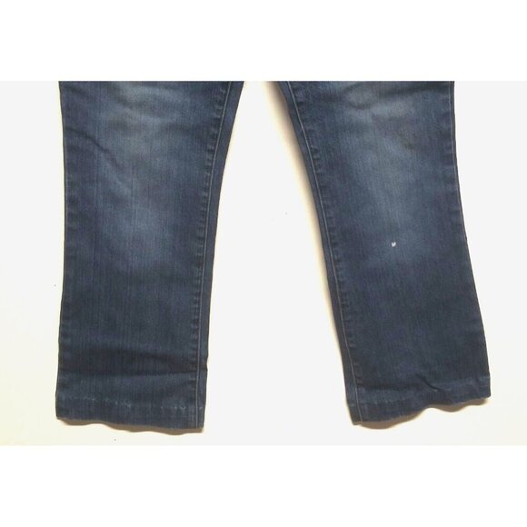 Express Womens Jeans Precision Fit Hipster Flare Blue 11/12 ankle stretch EUC - Picture 4 of 9